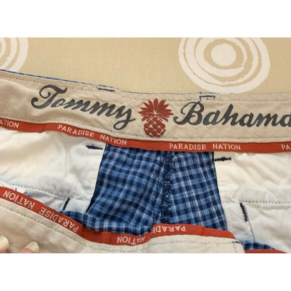 Tommy Bahamas Mens Shorts Size 33 80% Linen 20% Silk Golf Walking Vintage - Picture 9 of 12
